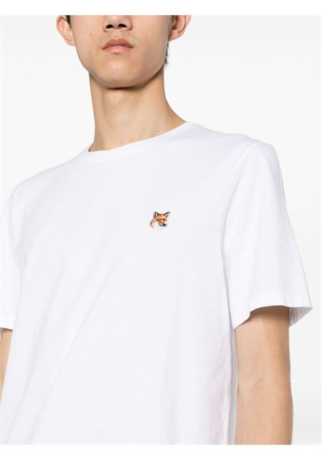 fox head patch t-shirt man white MAISON KITSUNÉ | LM00104KJ0008P100